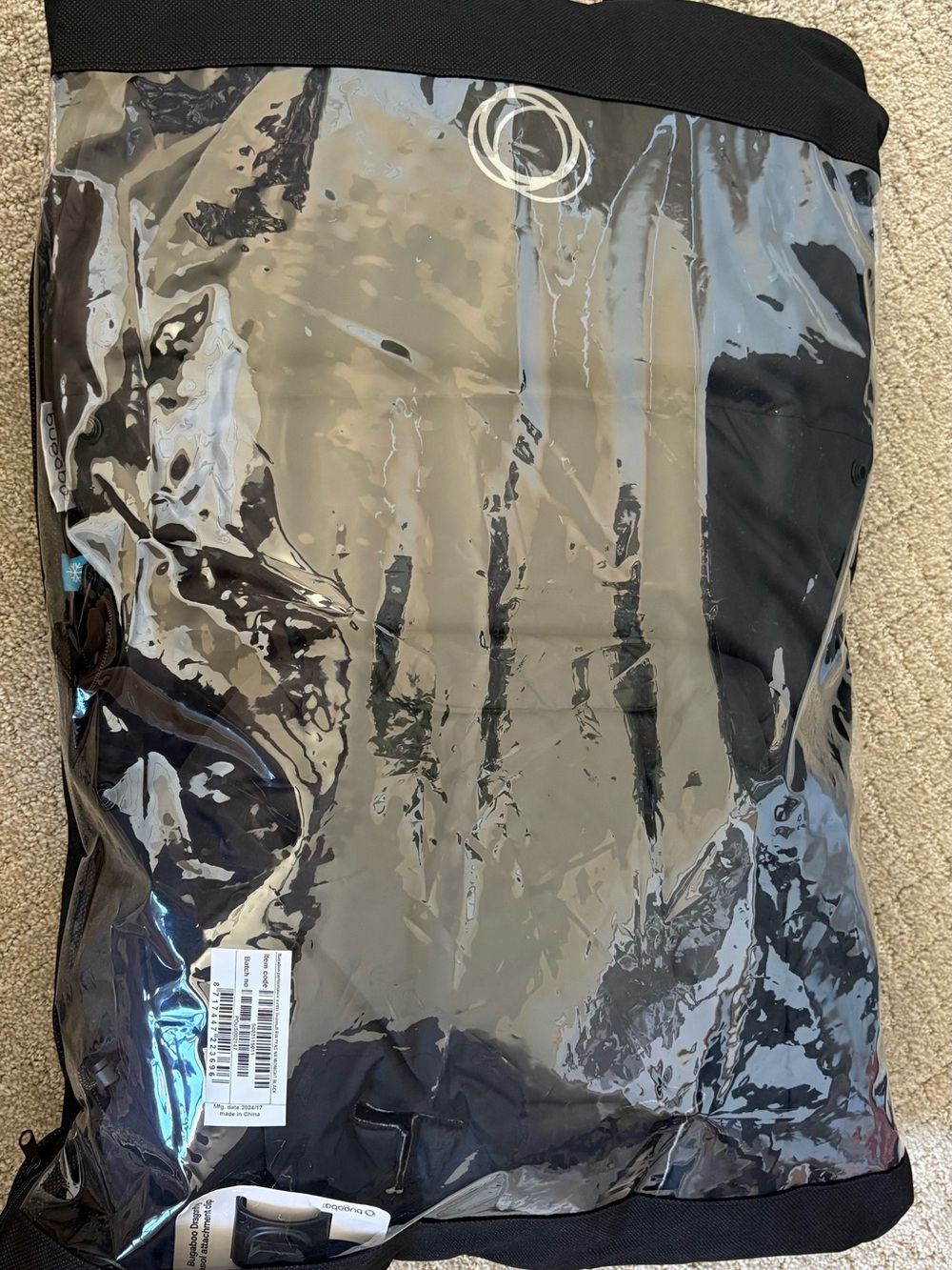 Bugaboo Black Footmuff Stroller Bunting with Storage Bag